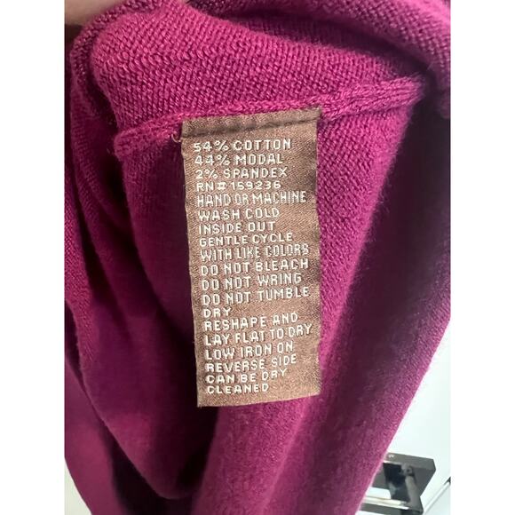 NWT $148 J.Mclaughlin Jamey Sweater Size L Jewelry Button Sleeves Purple Knit - Picture 6 of 11